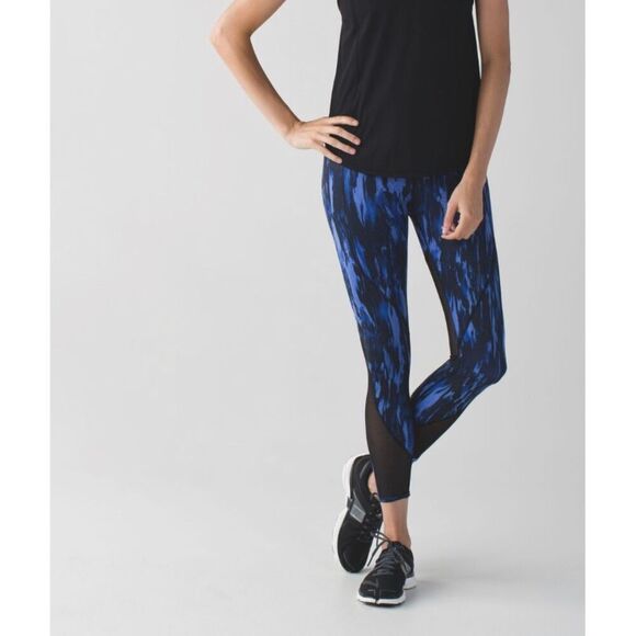 Lululemon Women’s All Meshed Up 7/8 Tight Painted Animal Sprinkler Size 4 - Picture 1 of 10